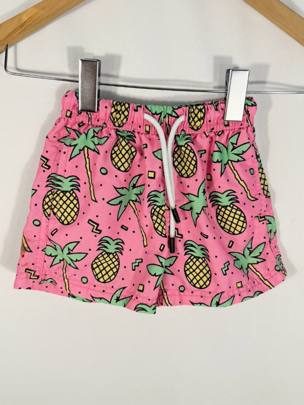 Maamgic Boys Swim Trunks Pink Pineapple Tropical 3T Toddler Swim Shorts